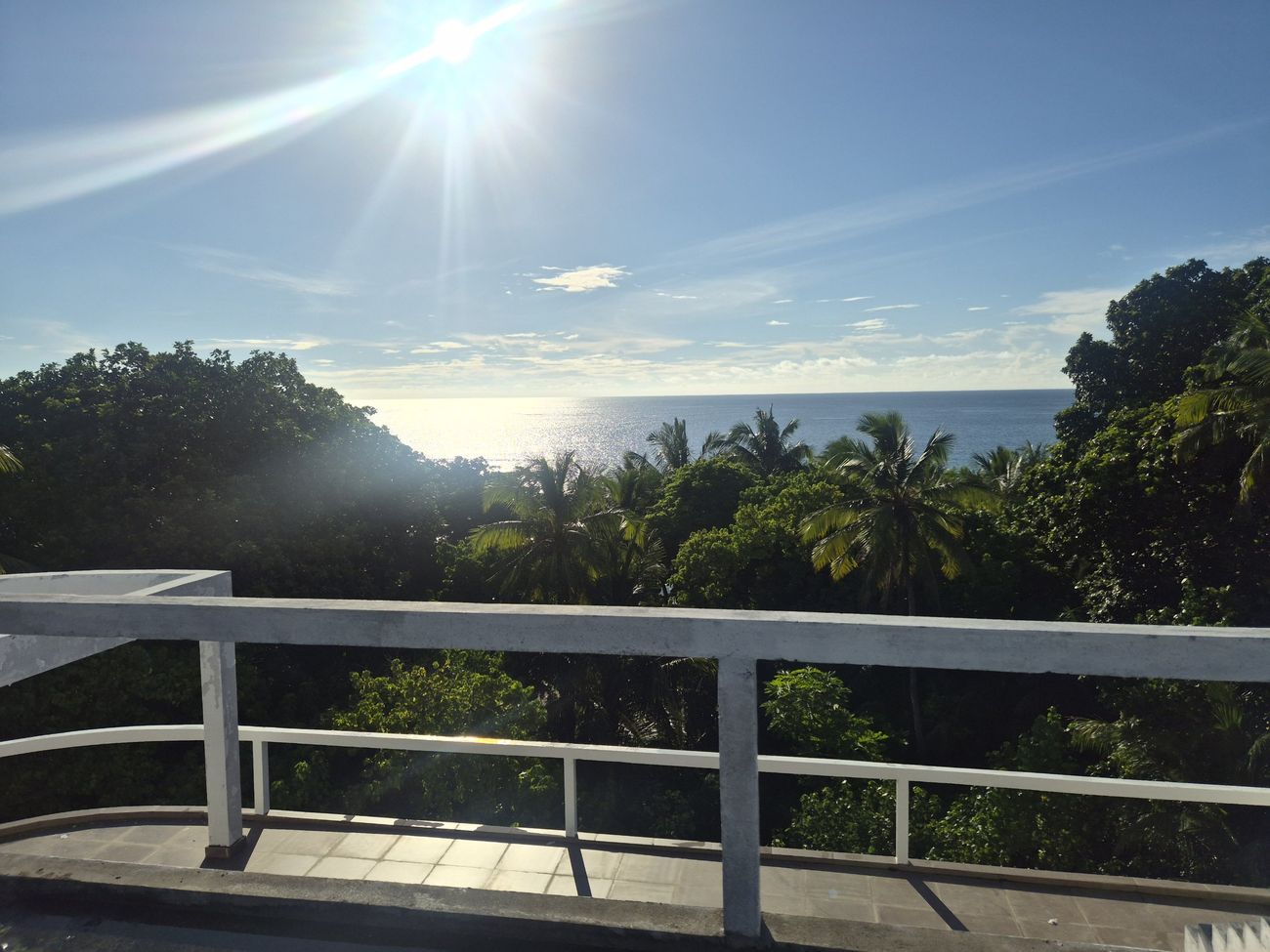 The sea seen from the top terrace of the hotel